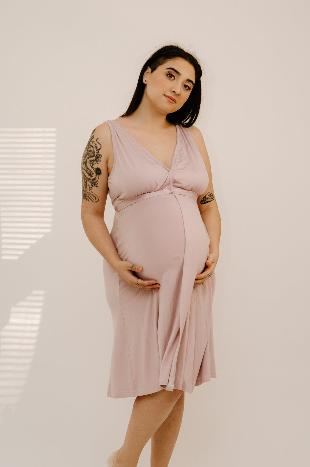 Juliet Labor & Postpartum Gown in Mauve