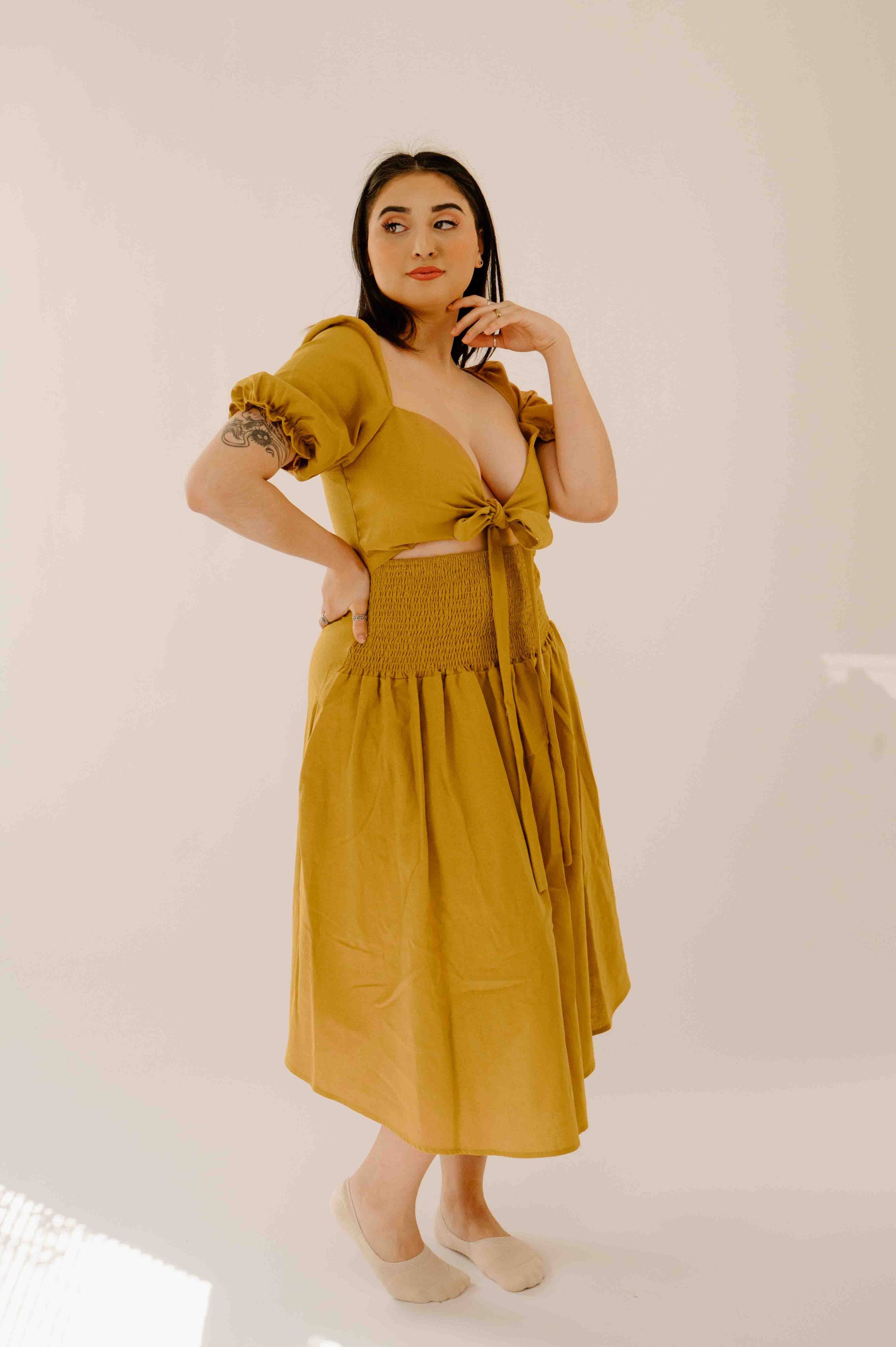 Selena Dress~Mustard
