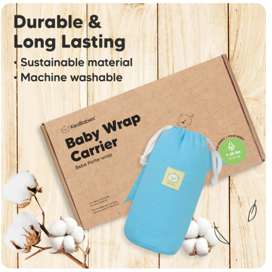 KeaBabies Baby Wrap Carrier (Baby blue)