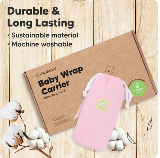 KeaBabies Baby Wrap Carrier (Sweet pink)